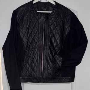 Black Quilted Leather Jacket